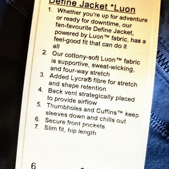 Lululemon size 6 define sweater retail price at $128, and is a Perry winkle blue - Picture 1 of 4